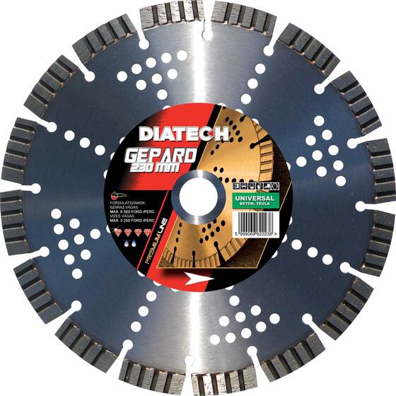 Gepard 180x22,2x10 mm turbó gyémánt vágótárcsa, univerzális