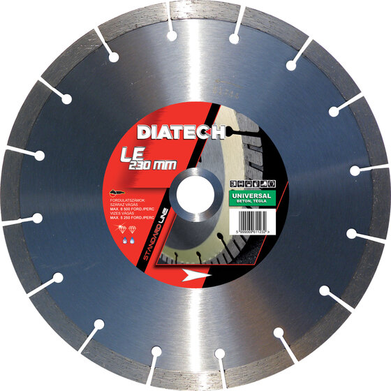 LE 180x22,2x10 mm standard gyémánt vágótárcsa, beton / univerzális