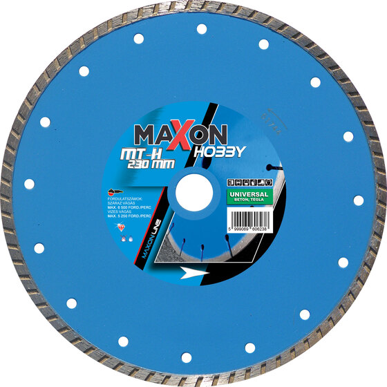 Maxon turbó HOBBY 125x22,2x7 mm gyémánt vágótárcsa, univerzális barkács
