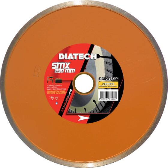SMX 115x22,2x7,5 mm gyémánt vágótárcsa, kerámia, márvány
